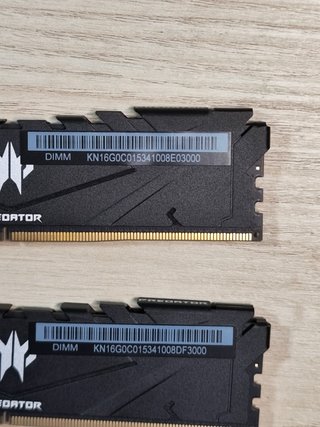 Kit RAM DDR5 32GB 2x16 Acer Predator 6000 CL40