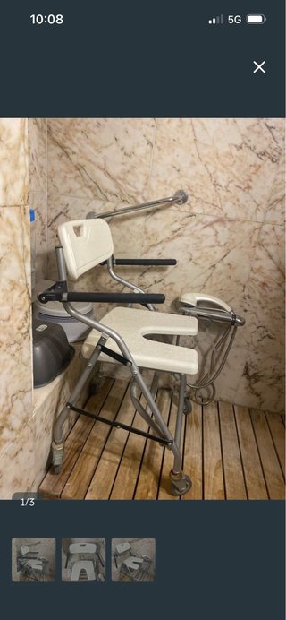 Silla Ducha y WC con Ruedas