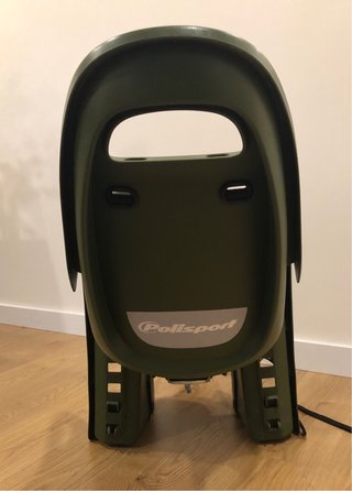 Silla bici niño verde con arnés