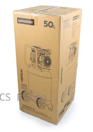 Compresor de Aire Silencioso Vertical 50L - 2 Hp - 09341 - Mader