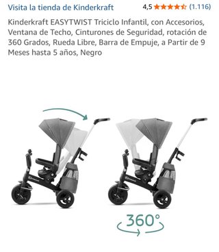 Triciclo Evolutivo Kinderkraft Negro
