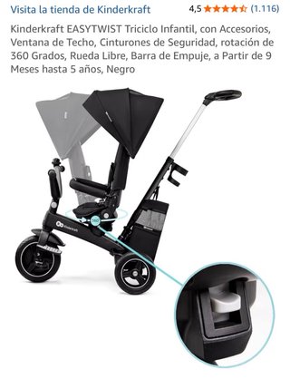 Triciclo Evolutivo Kinderkraft Negro