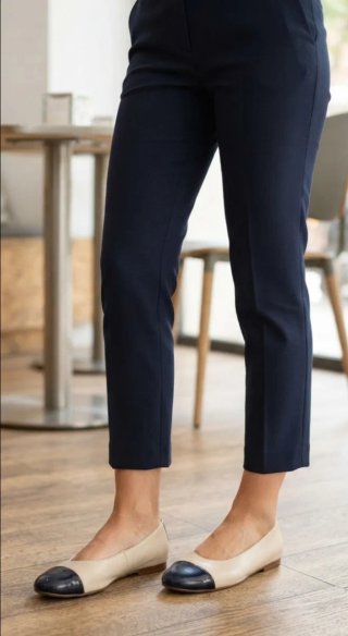 Manoletinas Meleris Piel Beige y Negro Talla 40