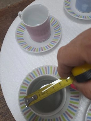 Juego 6 Tazas Pequeñas Café Porcelana