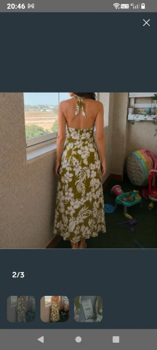 Vestido pareo lino Zara nuevo