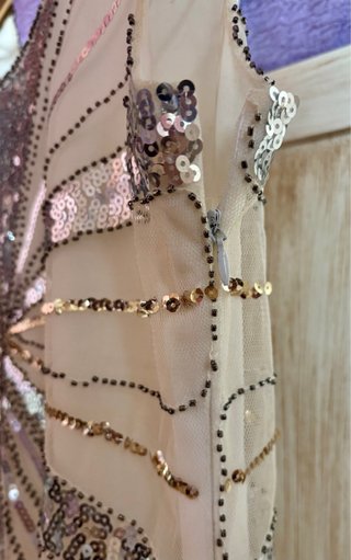 Vestido Flapper Blanco y Plateado