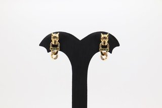 PENDIENTES PANTERA CON CIRCONITAS.