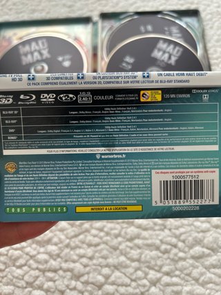 Mad Max Fury Road 3D Steelbook Blu-ray