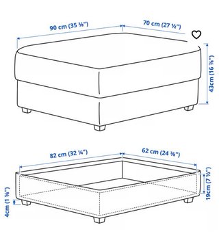 Reposapiés Almacenaje Ikea Gunared