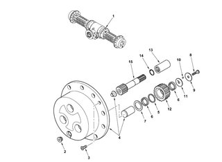 Cubo reductor eje CARRARO - TEREX