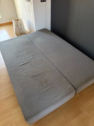 Sofá Cama Gris Tela