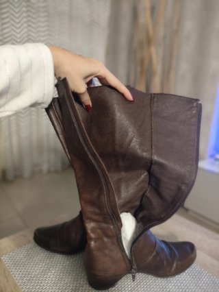 Botas Hispanitas piel marrón talla 36