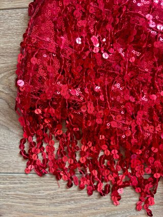 Pantalones de baile con flecos rojos