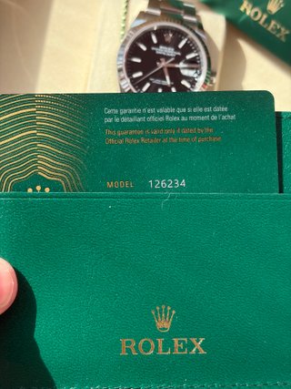 ROLEX DATEJUST 36 · del 2026 · 126234 · ORO BLANCO