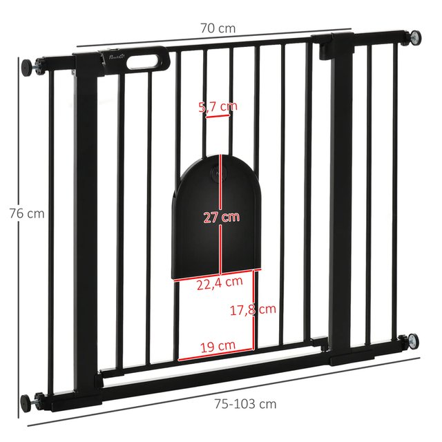 Barriera di Sicurezza per Cani 75-103 cm