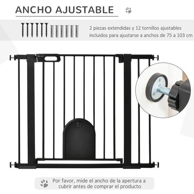 Barriera di Sicurezza per Cani 75-103 cm