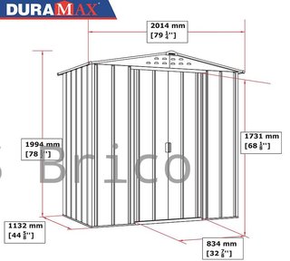 Caseta Metálica Top Atenea 113x201x199 cm - Duramax