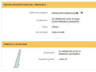 Solar en venta en Orihuela ciudad en Orihuela