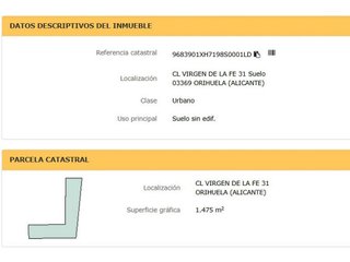 Solar en venta en Orihuela ciudad en Orihuela