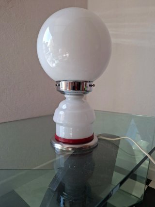 Lampada vintage globo vetro e metallo