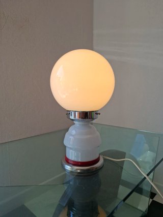 Lampada vintage globo vetro e metallo