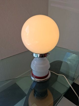 Lampada vintage globo vetro e metallo