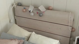 DOS cabeceros de cama de madera blanco