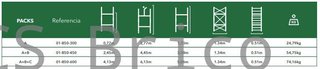 Andamio Modular Aluminio - 2,77 Metros - Pack A