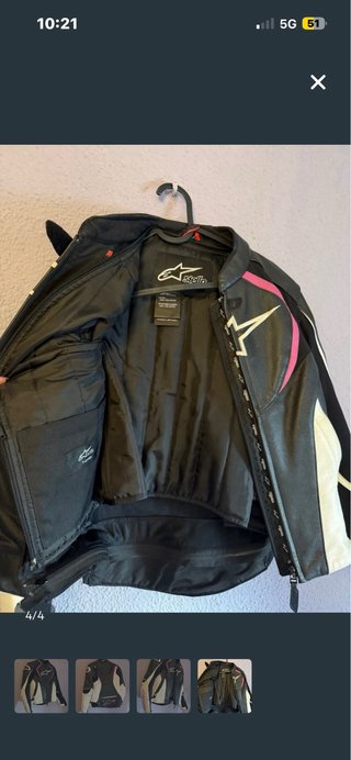 Chaqueta Alpinestars Negra, Rosa y Blanca