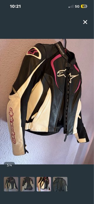 Chaqueta Alpinestars Negra, Rosa y Blanca
