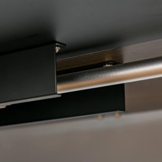 Escritorio Elevable a 4 Alturas con Regulación Eléctrica, Sistema Anticolisión, 140X70X72-116Cm, Metal Negro y Teak