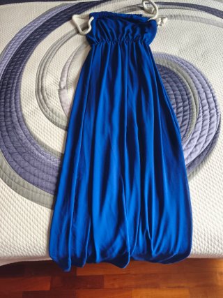 Vestido largo azul con forro