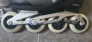 Patines Oxelo 39 + Protecciones Powerslide + Bolsa