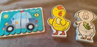 Lote 7 Puzzles Infantiles Bebé (Dinosaurios, Polic