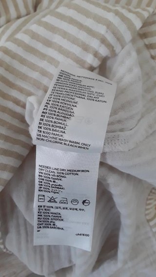 Vestido H&M Rayas Beige