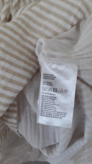 Vestido H&M Rayas Beige
