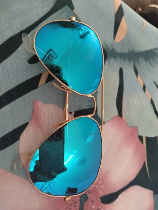 Gafas Ray-Ban Doradas Cristal Azul Espejo