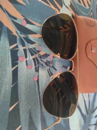 Gafas Ray-Ban Doradas Cristal Azul Espejo