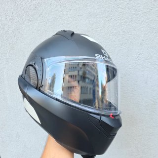 Casco Moto Shark Negro con Visera Transparente