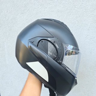 Casco Moto Shark Negro con Visera Transparente