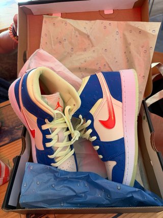 Nike Air Jordan 1 Mid SE Azul Blanco