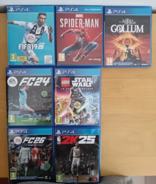PS4 (PlayStation 4) + 2 Mandos + 7 Juegos