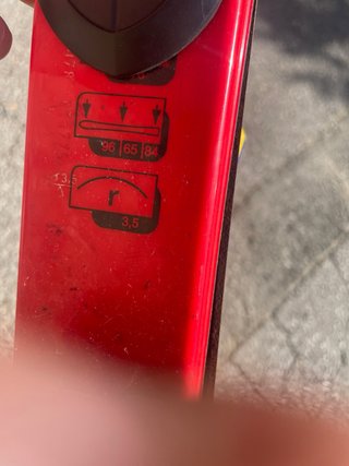 Esquís infantiles rojos con fijaciones