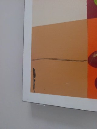 Cuadro lienzo flores pintado a mano