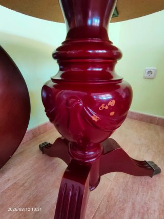 Mesita auxiliar redonda madera