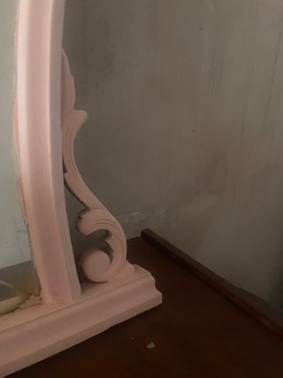 Espejo tocador antiguo rosa