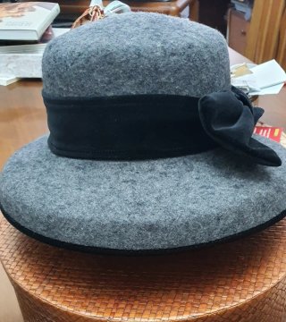 Sombrero Fieltro Lana Vintage Inglés + sombrerera