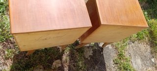 Coppia comodini vintage in legno