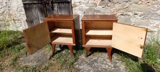Coppia comodini vintage in legno
