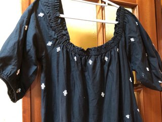 Vestido H&M bordado negro